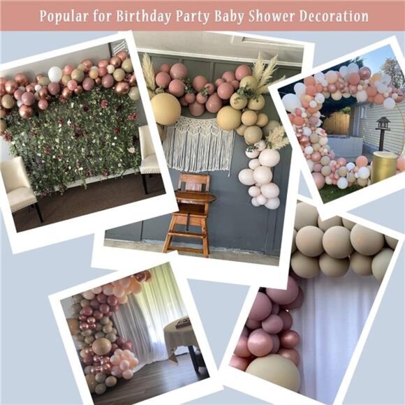 Boho Balloon Garland Arch Kit - 147Pcs Balloon Arch Kit Pastel Pink Balloon - Picture 6 of 7